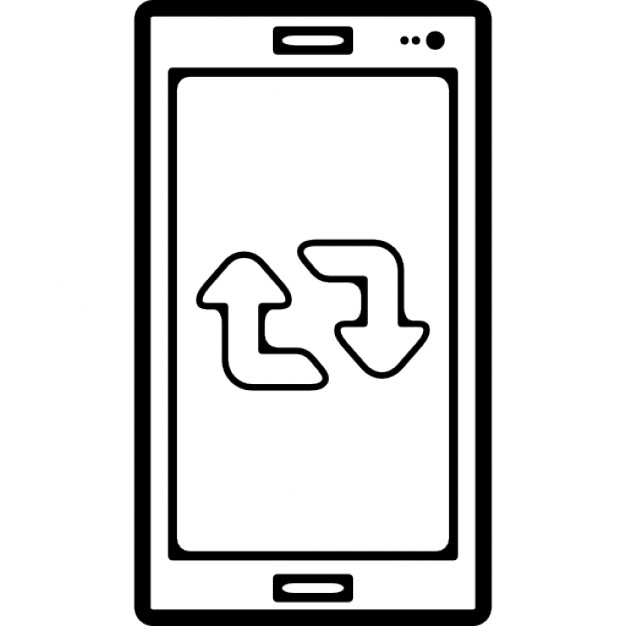 626x626 Retweet Symbol On Mobile Phone Screen Icons Free Download