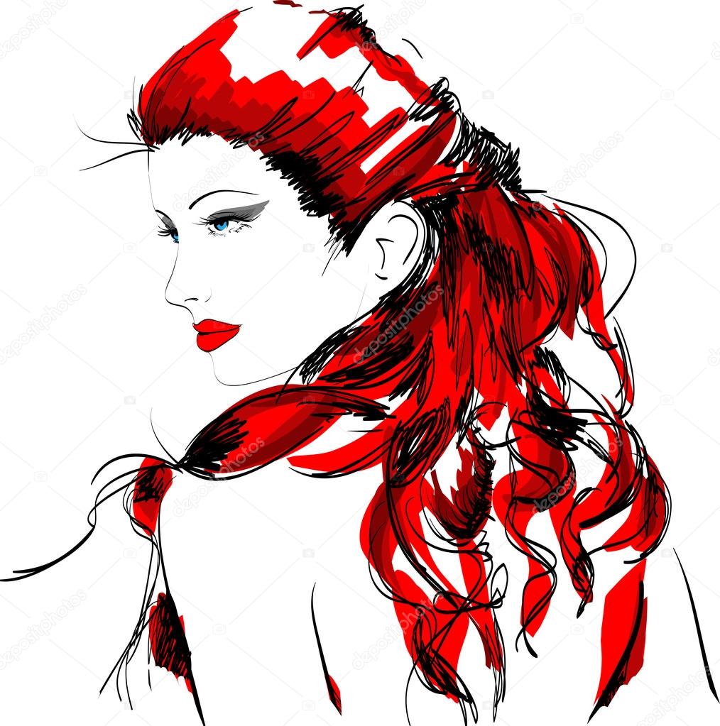 1014x1023 Model Clipart Drawn