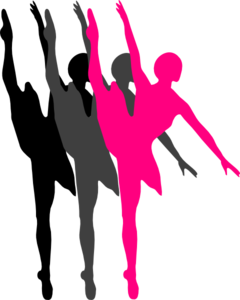 240x300 Triple Ballet Dancer Silhouette Clip Art