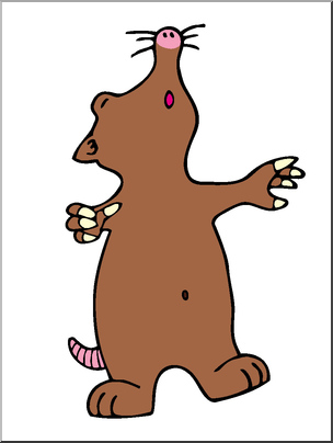 304x404 Clip Art Cartoon Mole Color I Abcteach