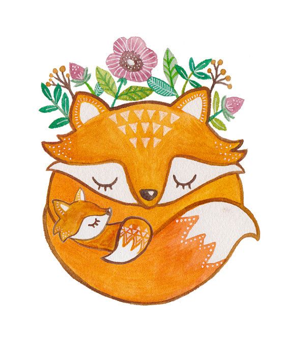 570x689 Fox Clipart Mother And Baby