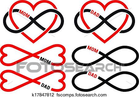 450x317 Clipart Of Love Mom, Dad, Vector Set K17847812