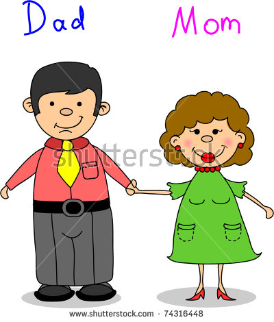 400x470 Mummy And Daddy Clip Art Clipart