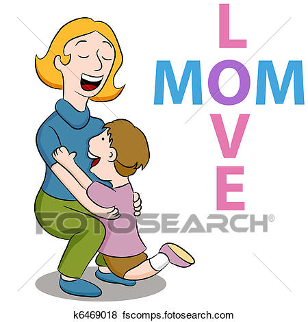 450x470 Clip Art Of Mom Love Son K6469018