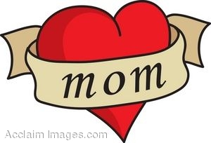 300x204 Clip Art Of A Heart With A Mom Banner