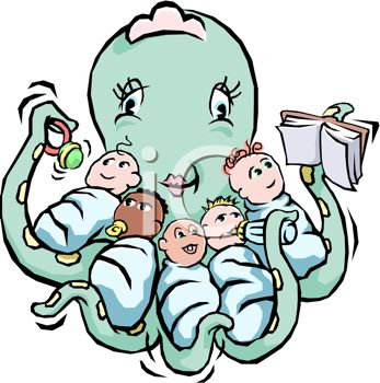 Mom Holding Baby Clipart