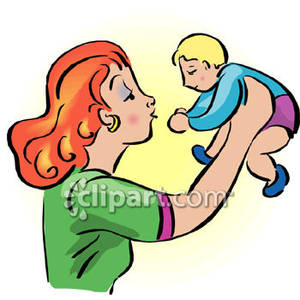 300x300 Holding Baby Up In Air Royalty Free Clipart Picture