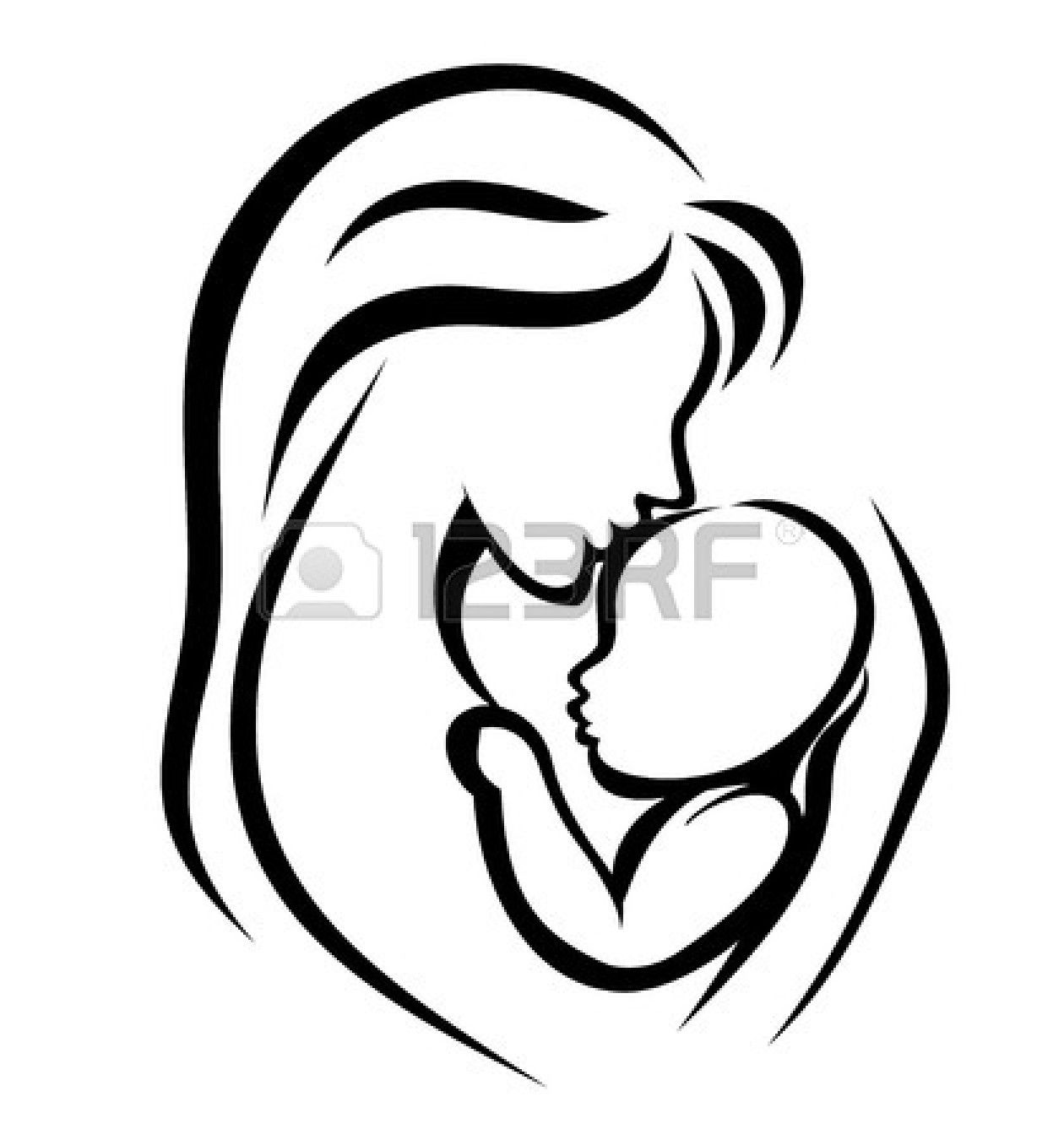 1260x1350 Mother And Child Clipart