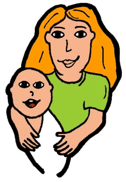 250x361 Mother With Baby Clipart Panda