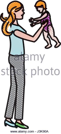 245x540 Vector Illustration Happy Mother Sleeping Stock Photos Amp Vector