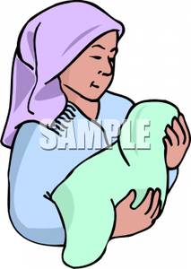 213x300 Woman Holding A Newborn Baby