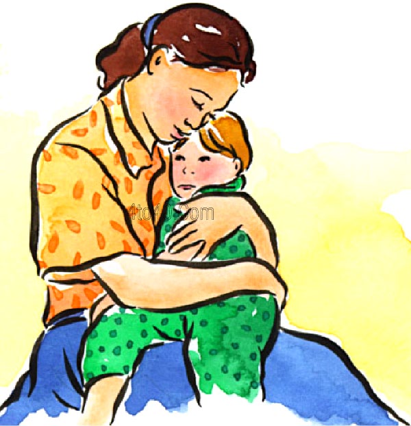 600x622 Hugging Mom Clipart Image