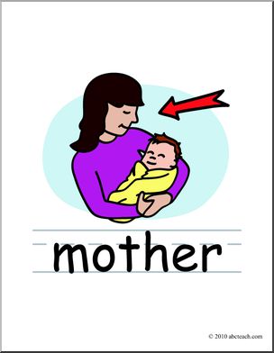 304x392 Clip Art Basic Words Mother Color (Poster) I Abcteach