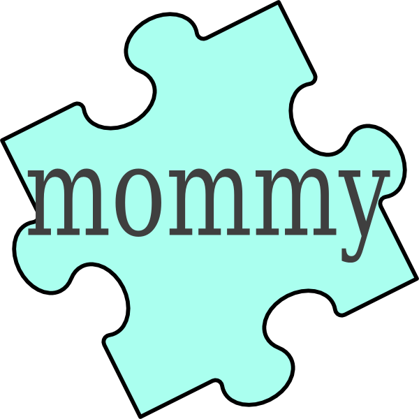 600x600 Puzzle Piece Mommy Clip Art
