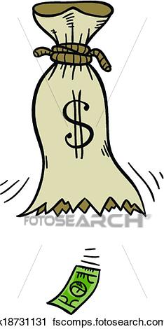 234x470 Clipart Of Empty Money Bag K18731131