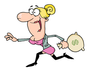 300x241 Rich Lady Cartoon Clipart Image
