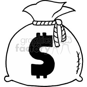 300x300 Royalty Free A Bag Of Money 378200 Vector Clip Art Image