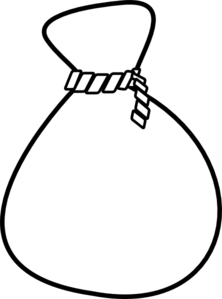 222x299 Money Bag Black And White Clipart