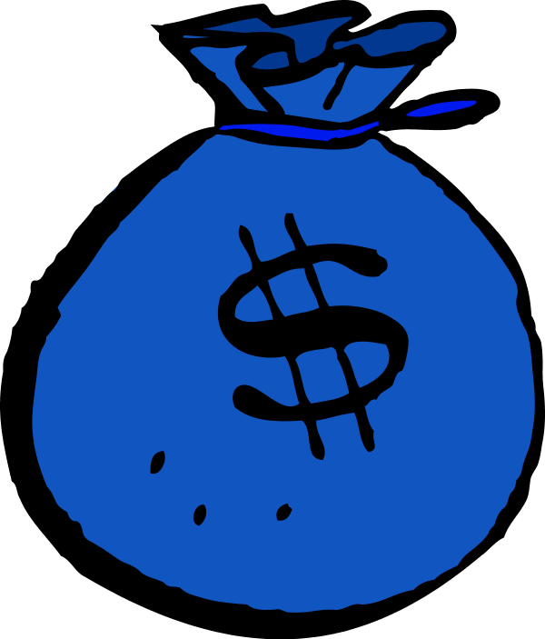 600x703 Blue Clipart Money