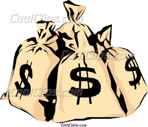 300x258 Money Bags Vector Clip Art