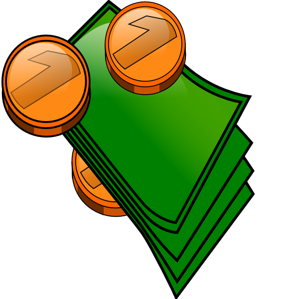564x600 Money Coins And Bills Clip Art