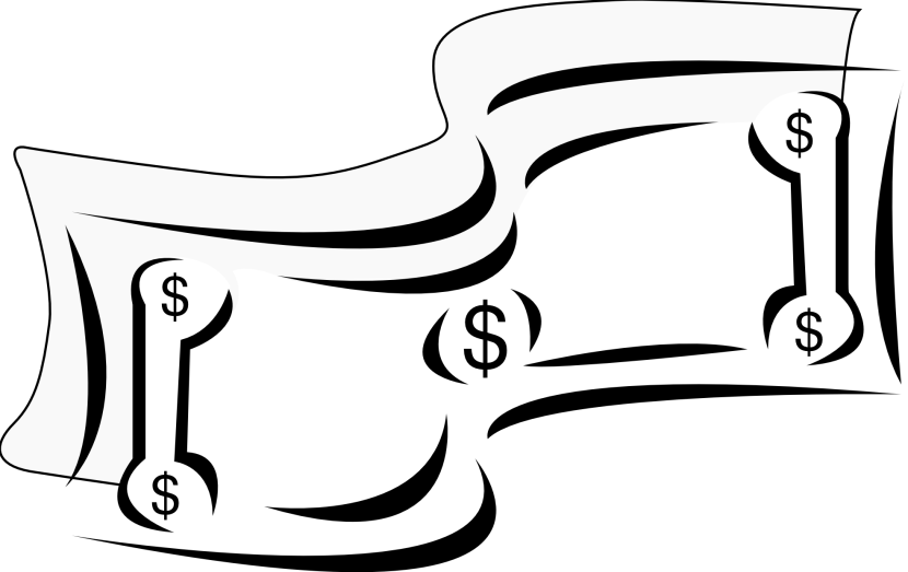 830x523 Money Clipart Black And White