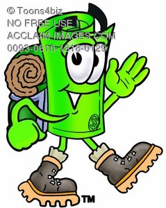 239x300 Illustration Of A Rolled Money Cartoon Character Hiking