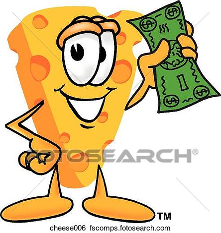 444x470 Stock Illustration Of Cheese With Money Cheese006