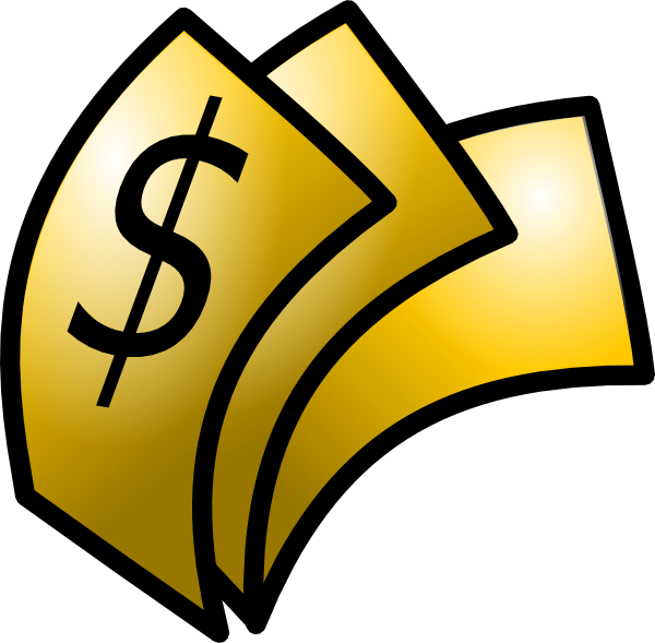 600x589 Gold Theme Money Dollars Clip Art Free Vector 4vector