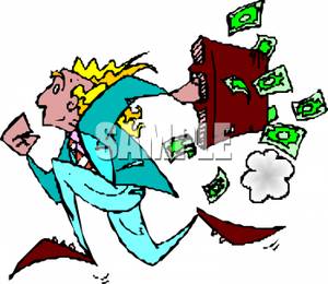 300x260 Man Running With A Briefcase Full Of Money