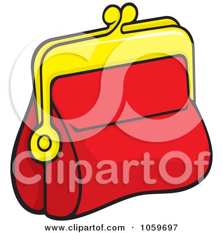 450x470 Royalty Free Vector Clip Art Illustration Of A Blue Coin Purse By