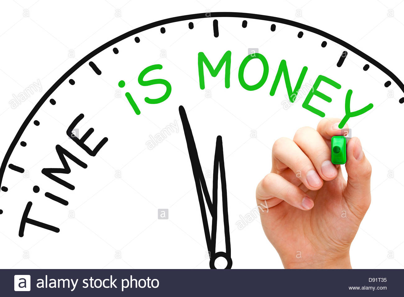 1300x956 Hand Writing Time Is Money Concept With Green Marker