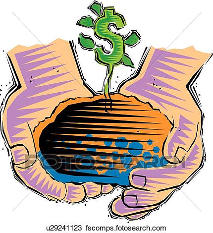 430x470 Clipart Of Money Tree Growing U29241123