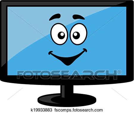 450x378 Clipart Of Television Screen Or Computer Monitor K19933883