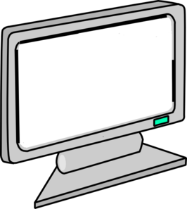 266x297 Blank Screen Computer Monitor Clip Art