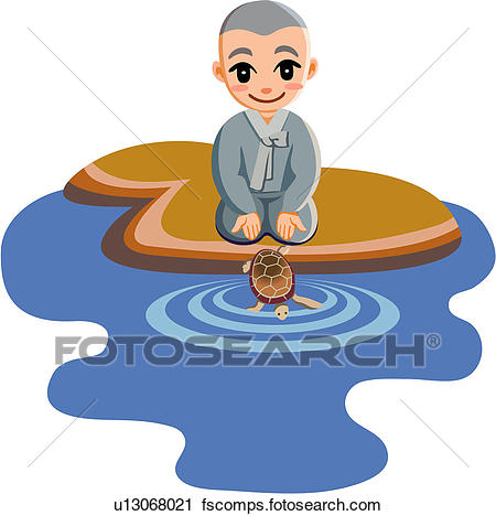450x468 Clipart Of Buddhism, Pond, Child Monk, Buddhist Priest, Buddha`s