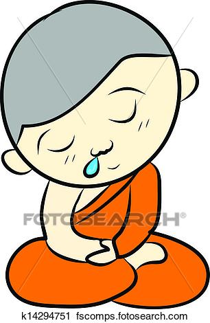 306x470 Clipart Of Little Monk K14294751