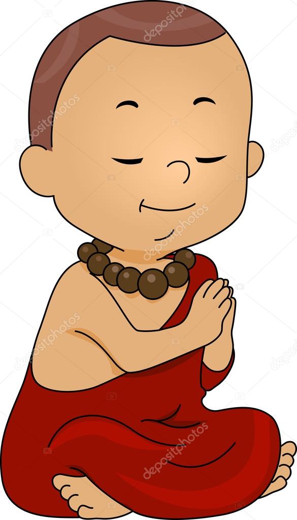 585x1023 Monk Praying Stock Photo Lenmdp