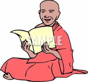 300x279 Monk Reading A Book