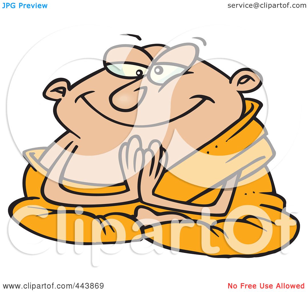 1080x1024 Royalty Free (Rf) Clip Art Illustration Of A Cartoon Meditating