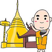 169x170 Thai Monk Clip Art
