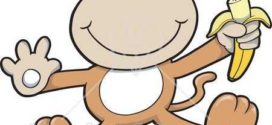 272x125 Monkey Clip Art 13573 Cute Baby Monkey Eating A Banana Clipart