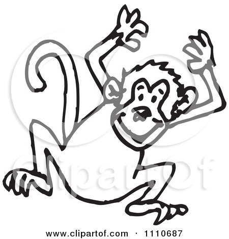 450x470 Monkey Face Clip Art Black White Monkey Clipart Black