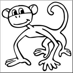 236x236 Swinging Monkey Cartoon