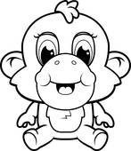 147x170 Baby Monkey Clip Art