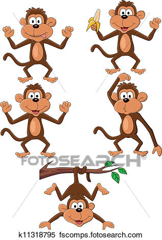 317x470 Clipart Of Monkey Cartoon K11318795