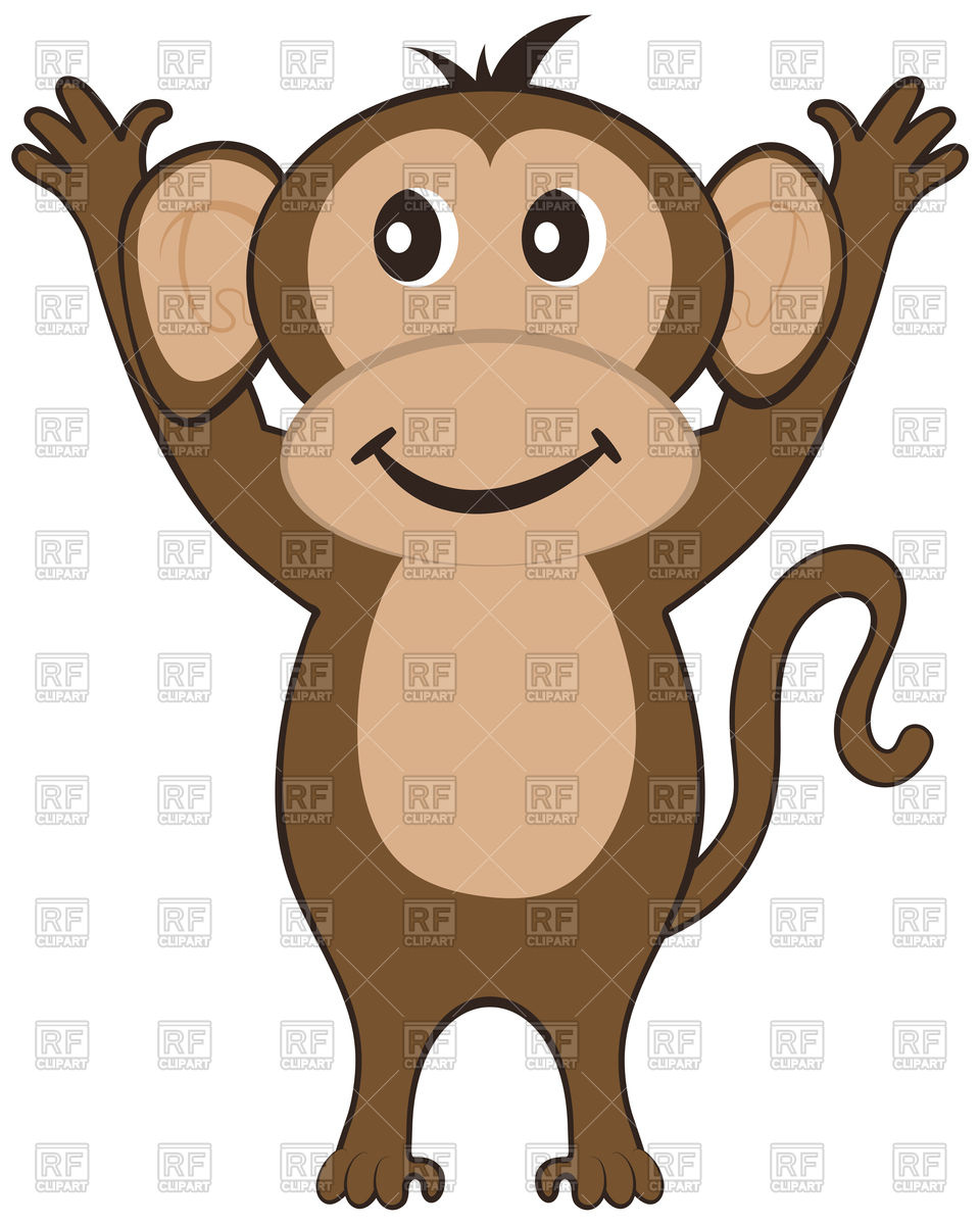 960x1200 Funny Cartoon Monkey Royalty Free Vector Clip Art Image