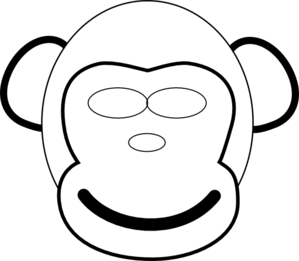 299x261 Monkey Face Clip Art