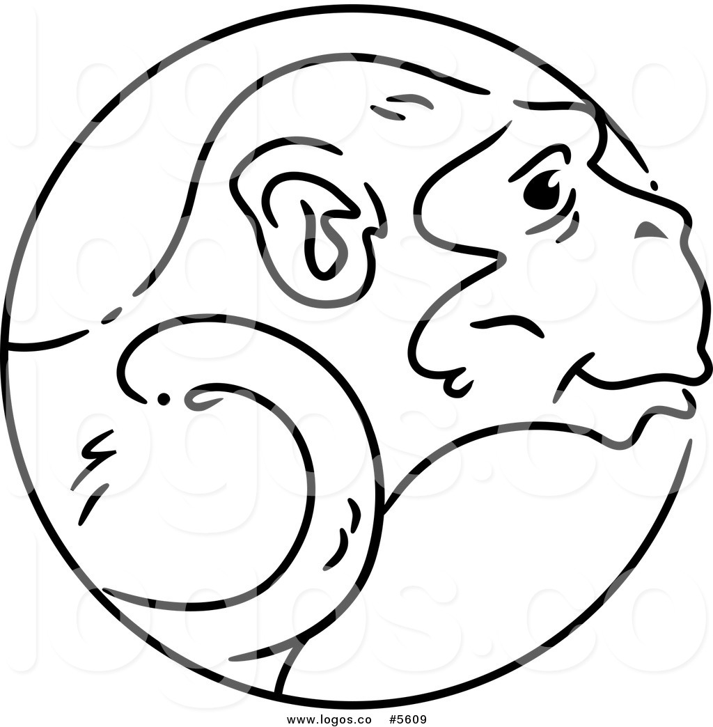 1024x1044 Royalty Free Vector Of A Logo Of A Black And White Chinese Zodiac