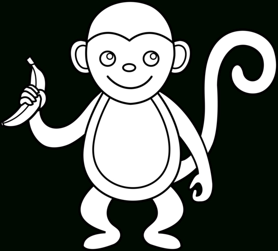550x496 Baby Monkey Clipart Black And White Letters Example